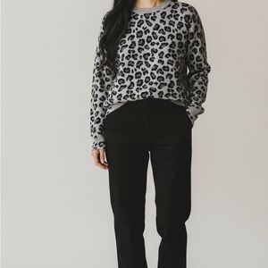 Cynthia Rowley 100% Leopard Cashmere Sweater